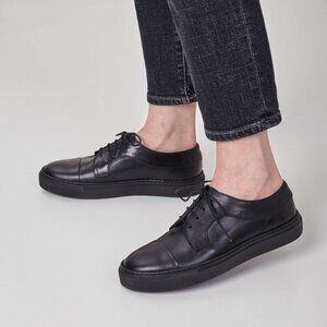 Ladies black derby sneakers, ladies casual lace-up shoes, EU 38 & EU 39